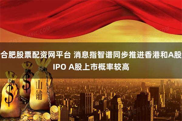 合肥股票配资网平台 消息指智谱同步推进香港和A股IPO A股上市概率较高