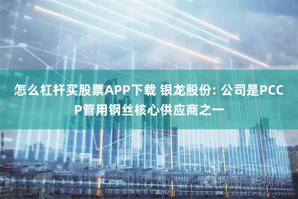 怎么杠杆买股票APP下载 银龙股份: 公司是PCCP管用钢丝核心供应商之一